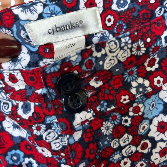 CJ Banks Women's Floral Skort w/ Pockets Size 16W Plus Size Pickleball Tennis - Picture 4 of 6